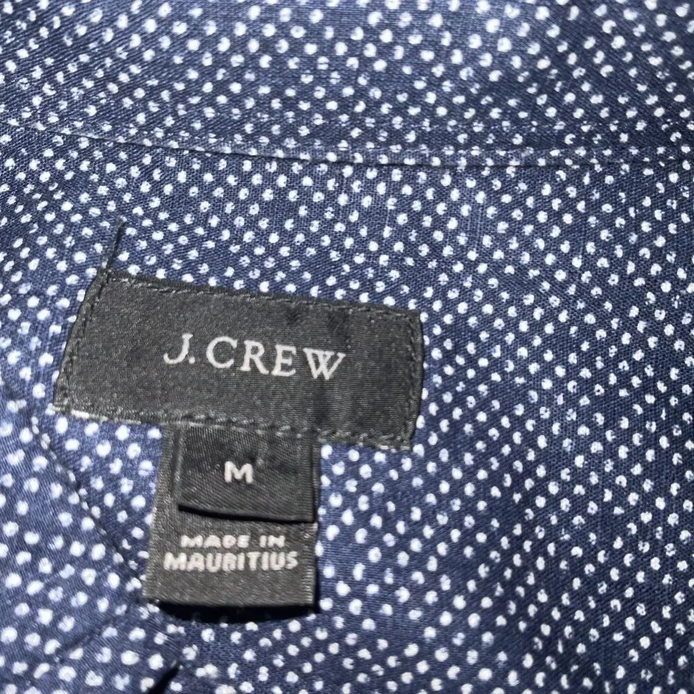 J.Crew Shirt Mens Size M Blue Button Up Causal Office Business  Preppy
